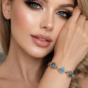 Erica Lyons Gold Tone Link Braclet